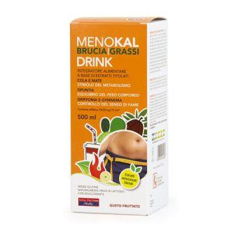 MENOKAL BRUCIA GRASSI DRINK 500ML - Integratore alimentare per lo stimolo del metabolismo, il controllo del senso di fame e l