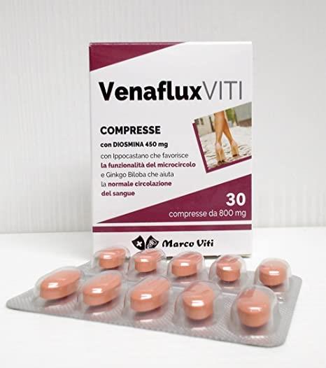 VENAFLUX VITI 30 COMPRESSE per favorire la funzionalità del microcircolo e della circolazione venosa VENAFLUX VITI 30 COMPRESSE per favorire la funzionalità del microcircolo e della circolazione venosa