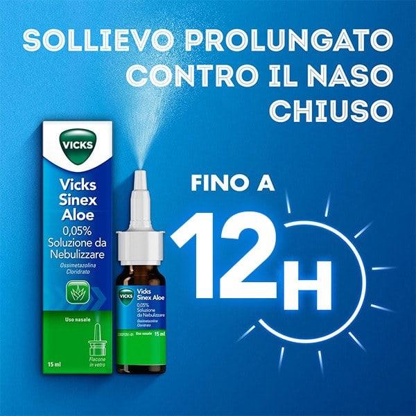 VICKS SINEX ALOE - Sollievo prolungato contro il naso chiuso VICKS SINEX ALOE - Sollievo prolungato contro il naso chiuso