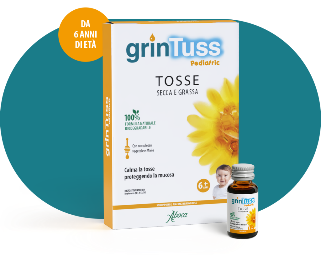 GRINTUSS PEDIATRIC 12 FLACONCINI _ A PARTIRE DAI 6 ANNI PER TOSSE SECCA E GRASSA 