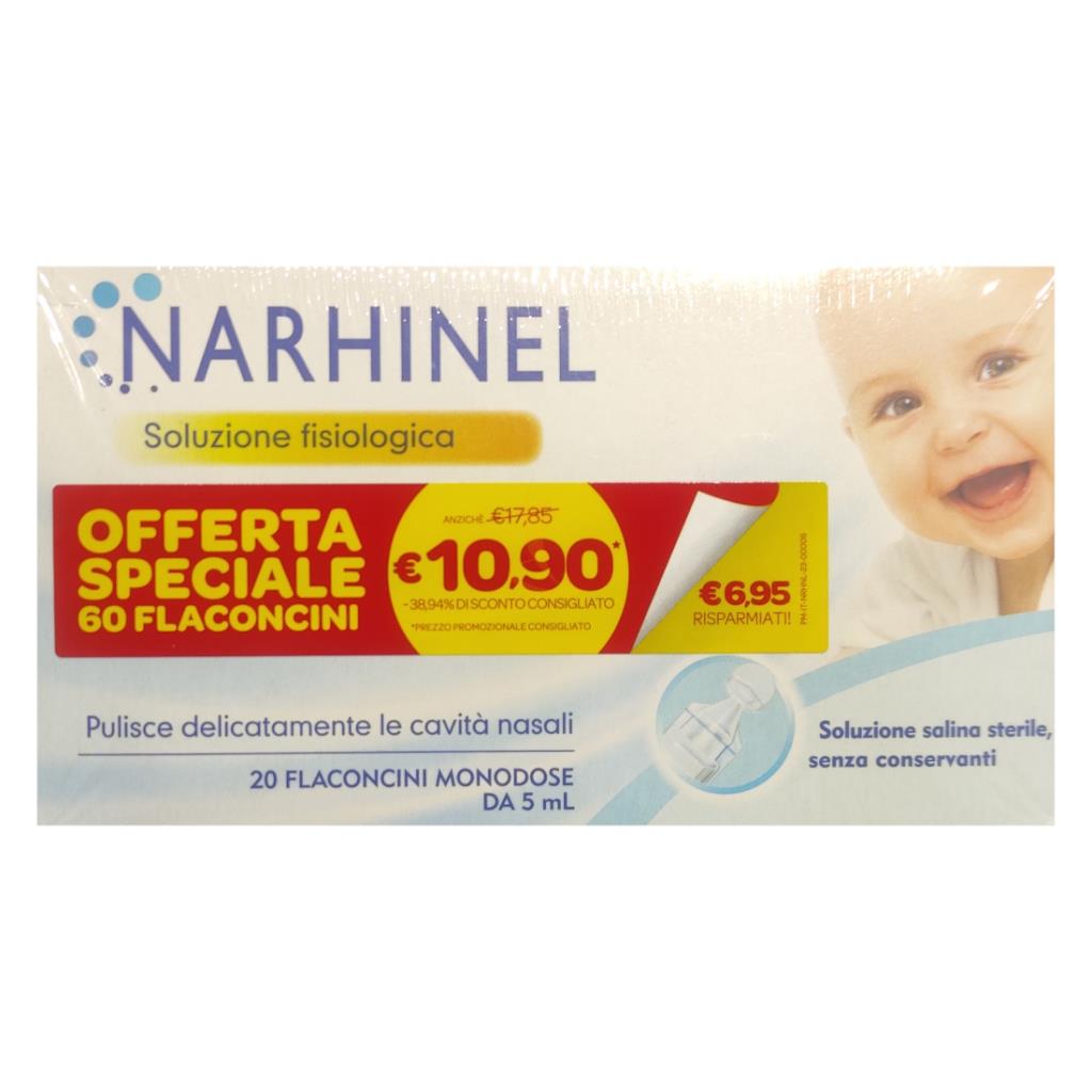 NARHINEL SOLUZIONE FISIOLOGICA TRIPACK 60 FLACONCINI